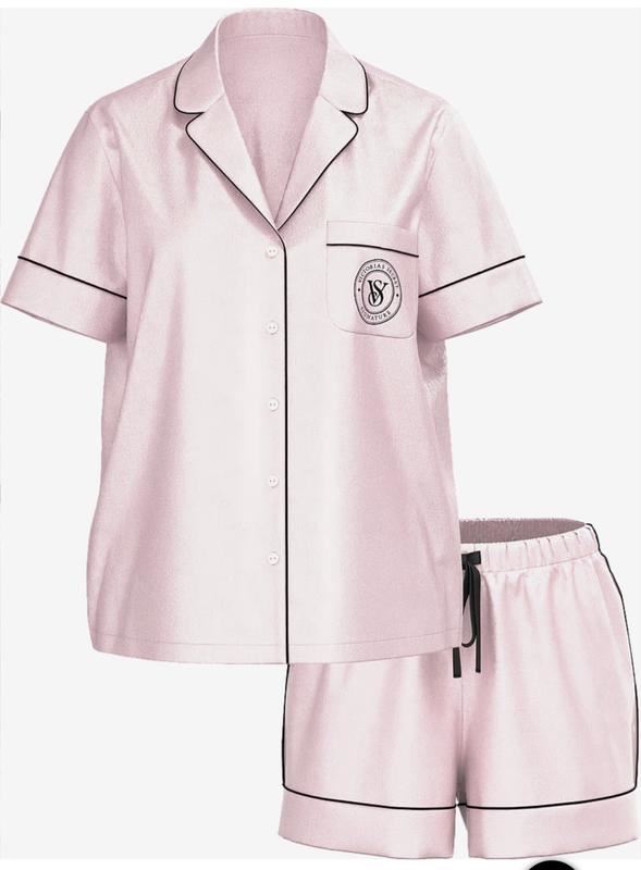 Сатинова піжама Victoria's Secret Satin Short Pajama Set