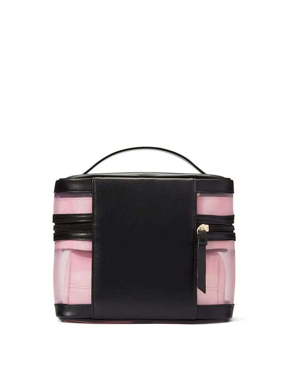 НАБІР КОСМЕТИЧОК 4-IN-1 TRAIN CASE ICONIC PINK STRIPED MESH