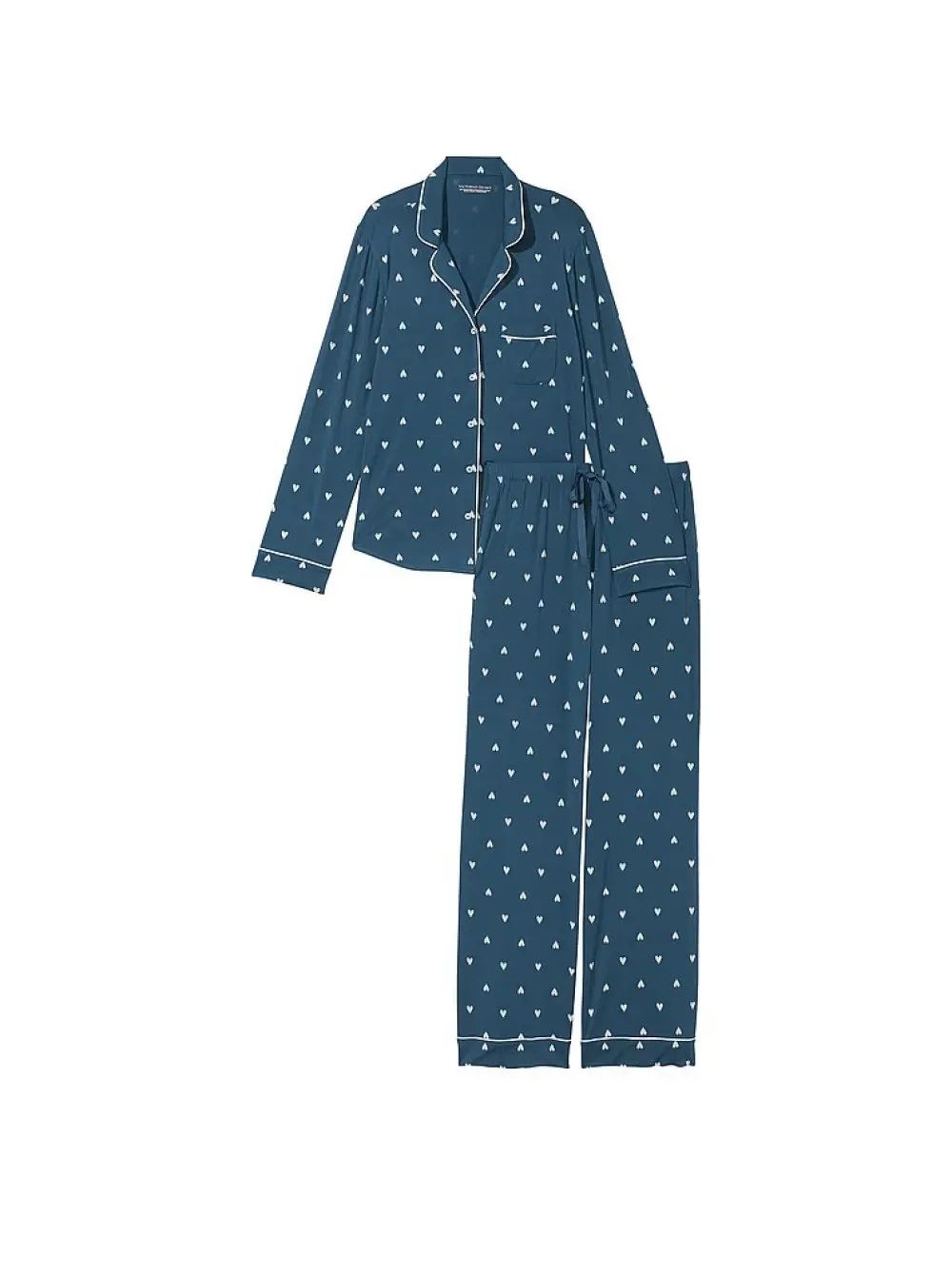 Піжама Modal Long Pajama Set Blue heart Victoria's Secret
