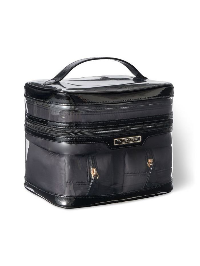 Косметичка 4-в-1 Victoria's Secret Beauty Bag чорна з логотипом