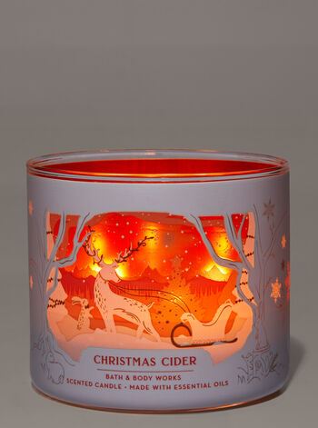 Трехфительная  свеча Bath & Body Works Hot Cocoa & Cream