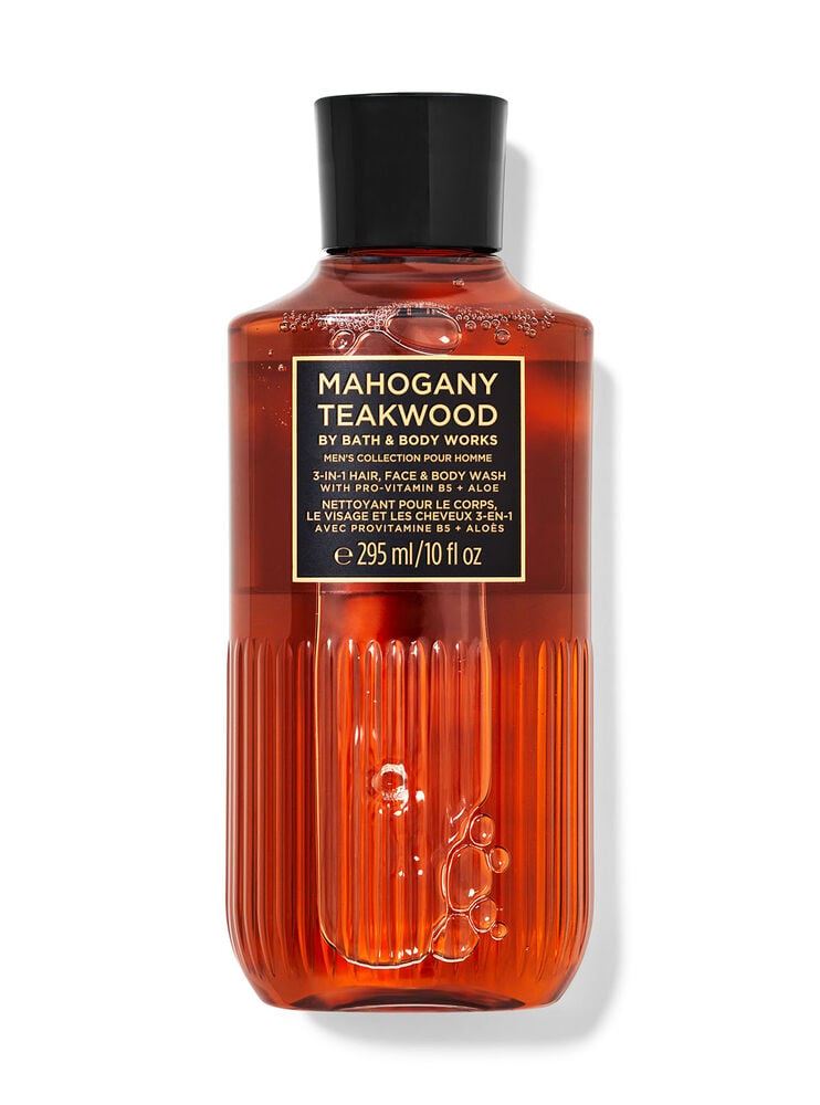 Чоловічий 3в1-гель для душу, шампунь Bath and body works - Mahogany Teakwood 295ml
