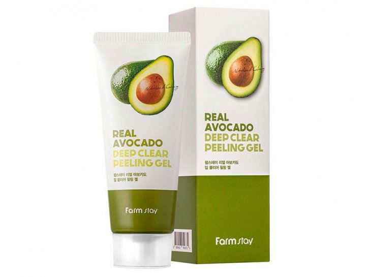 Глибоко очищувальний пілінг-гель для обличчя FarmStay Real Avocado Deep Clear Peeling Gel 100ml