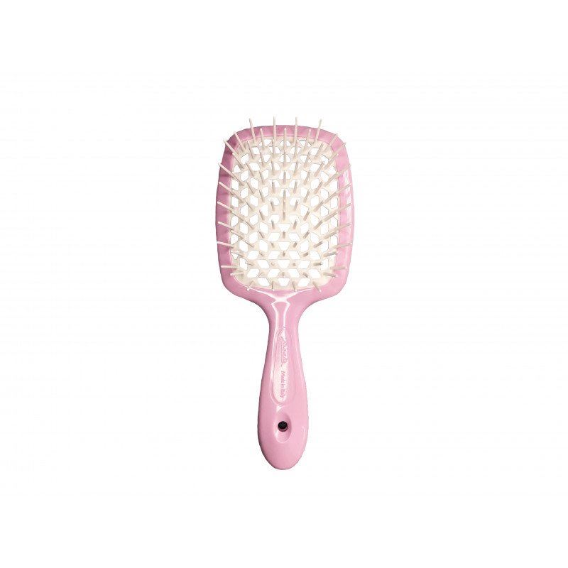 Janeke Superbrush Small - Гребінець для волосся розовий з білим