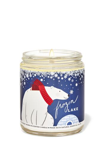 Середня свічка Bath and body works - FROZEN LAKE Single Wick Candle