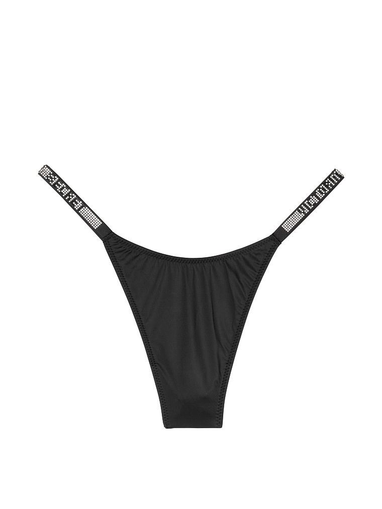 Стрінги Victoria’s Secret black Logo Shine