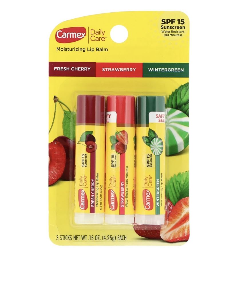 Набір бальзамів для губ Carmex 3-Pack Sticks spf 15  (3 шт. 4,25 г.)