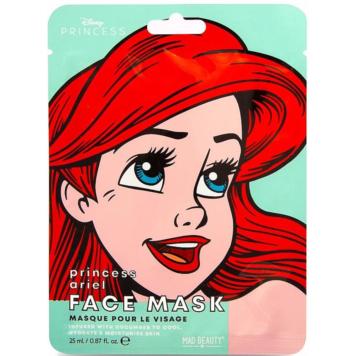 Тканинна маска для обличчя "Аріель" Mad Beauty Disney POP Princess Face Mask Ariel