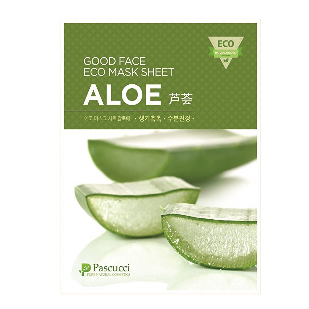 Маска для обличчя з алое Amicell Pascucci Good Face Eco Mask Sheet Aloe