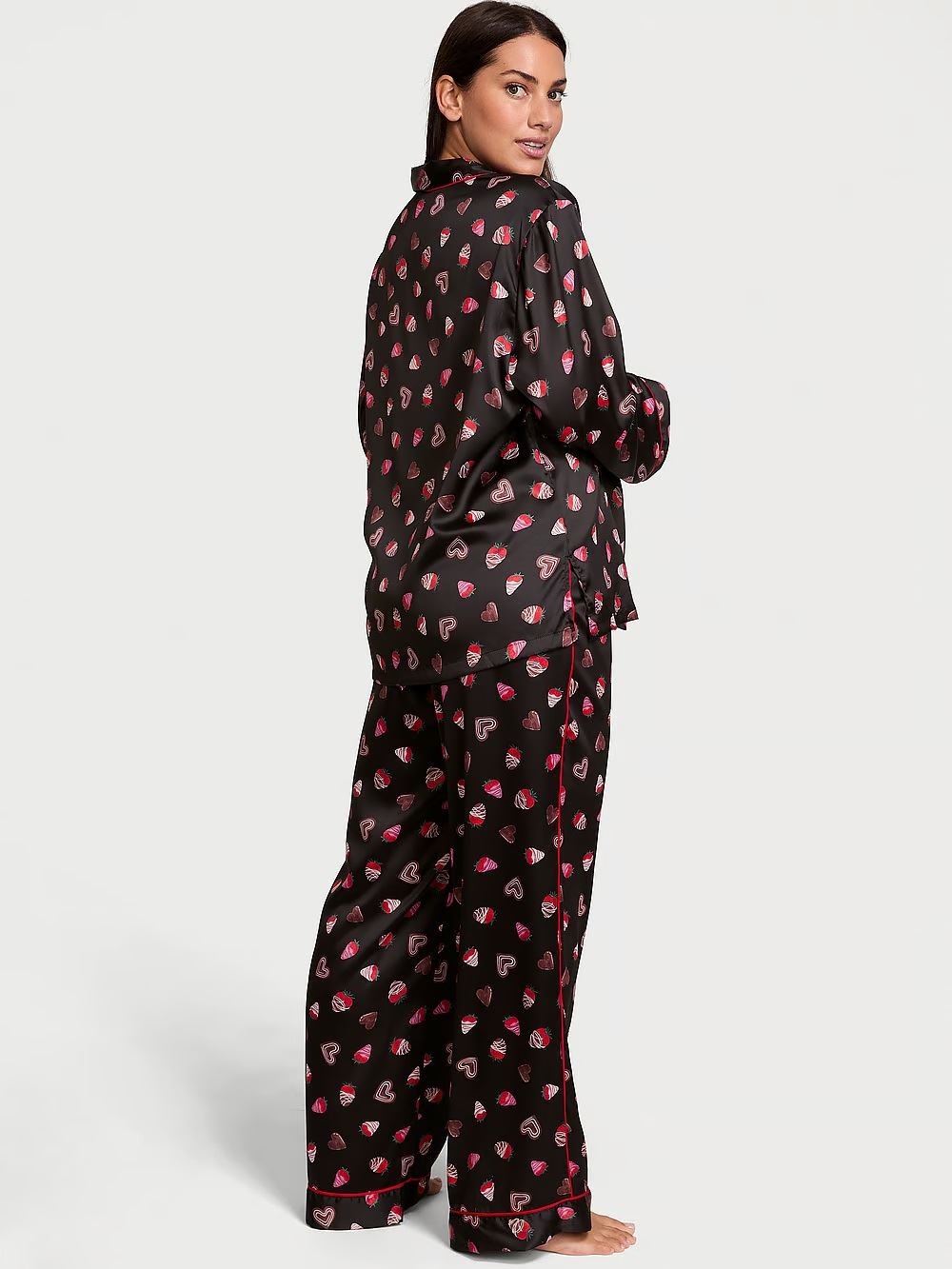 Піжама Victoria's Secret Glazed Satin Long Pajama Set сатинова