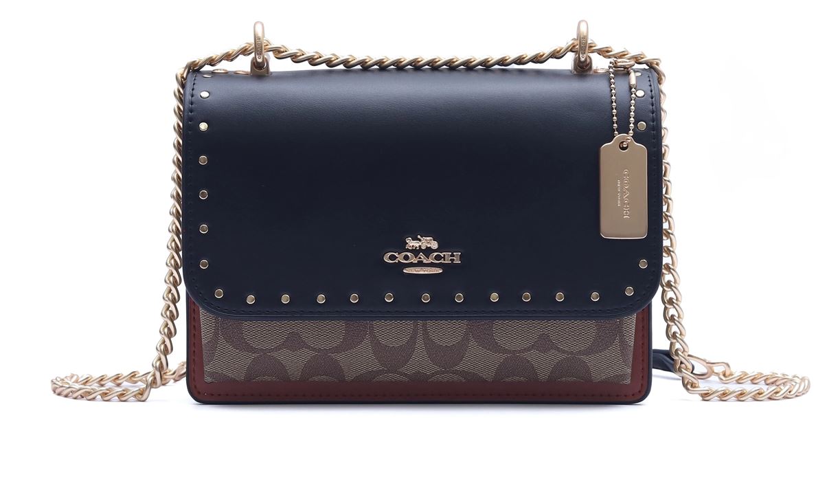 Сумка жіноча Coach Klare Crossbody In Signature Canvas With Rivets