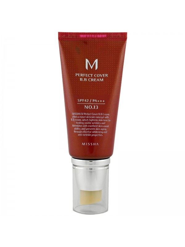 Зволожуючий та матуючий BB крем для обличчя Missha Perfect Cover BB Cream SPF 42 №13, 50ml.