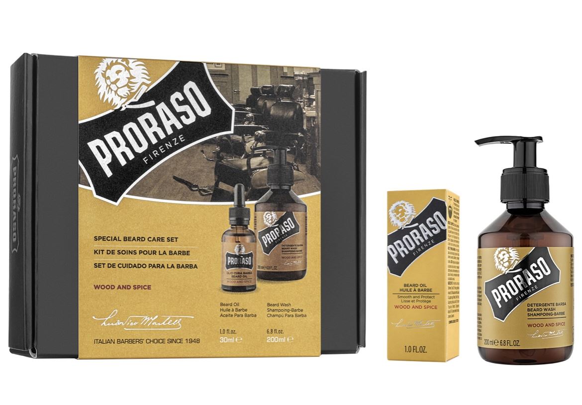 Подарунковий набір для догляду за бородою PRORASO Wood  and spice