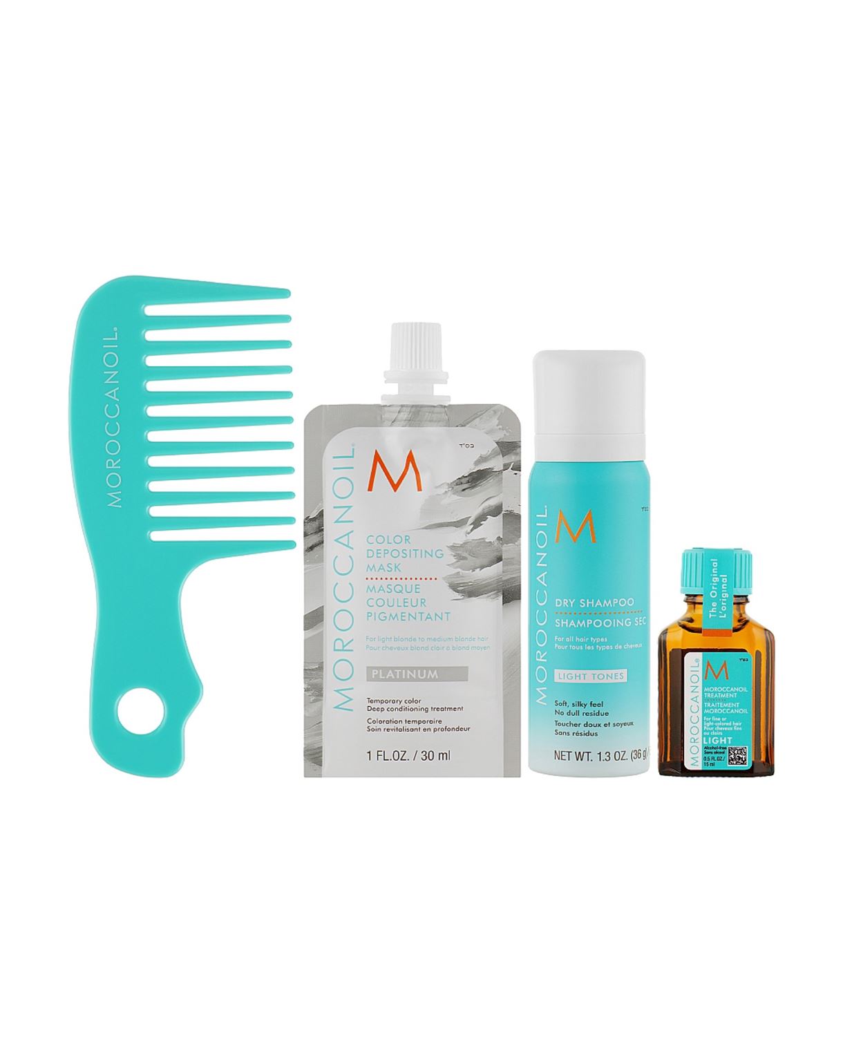 Набір для світлого волосся «догляд та колір» MoroccanOil Care Meets Color Platinum