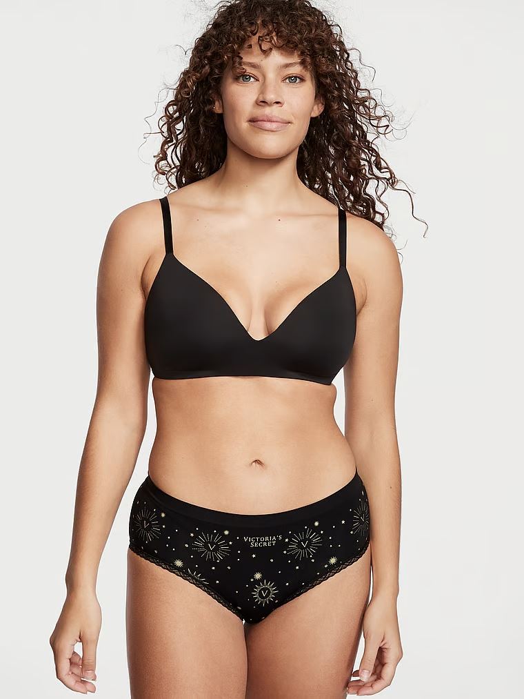 Трусики безшовні Seamless Foil & Lace Hiphugger Panty Victoria's Secret