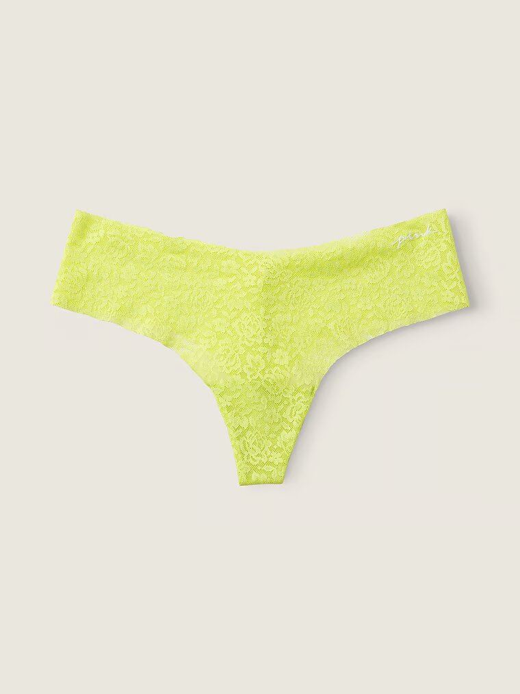 Трусики PINK NO-SHOW SOFT LACE THONG PANTY