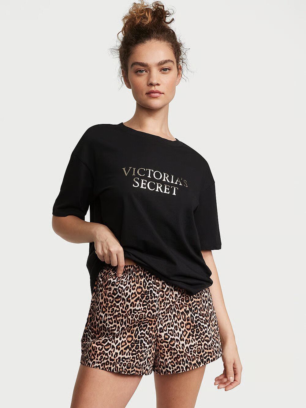 ПІЖАМА VICTORIA'S SECRET Cotton Short Tee-Jama Set