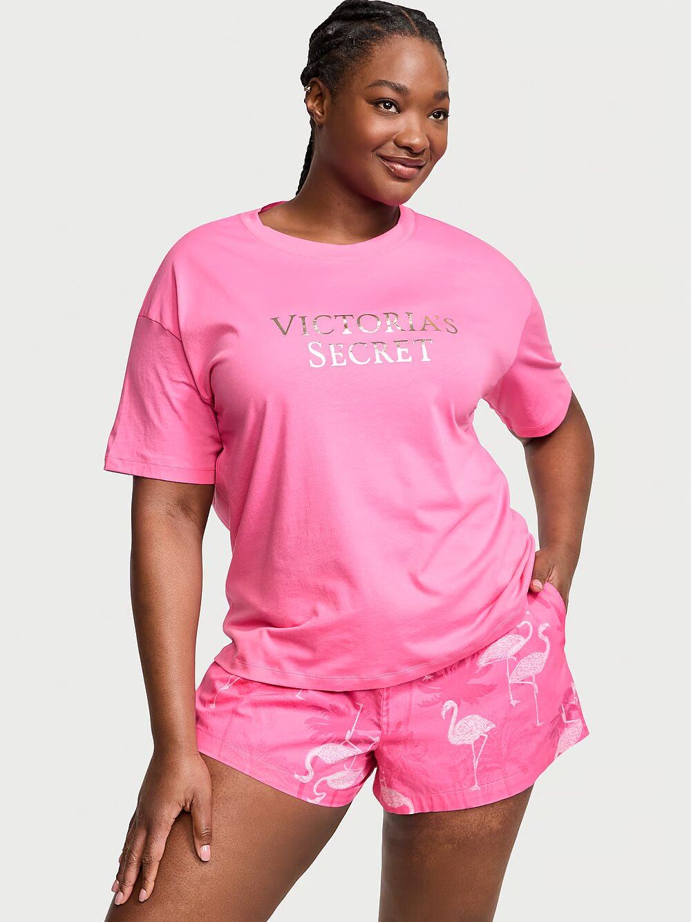 ПІЖАМА VICTORIA'S SECRET Cotton Short Tee-Jama Set