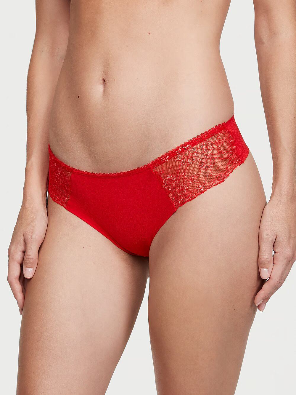 Трусики VICTORIA'S SECRET NO-SHOW Shimmer Lace-Trim No-Show Thong Panty