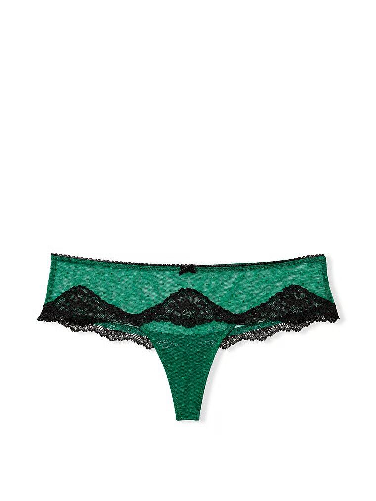 Трусики VICTORIA'S SECRET DREAM ANGELS Lace-Trim Dotted Mesh Hipster Thong Panty