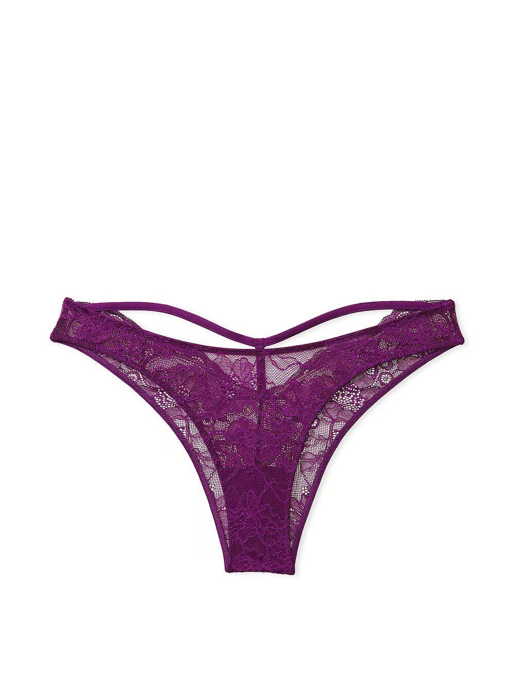 Трусики VERY SEXY Shine Strap Cut-Out Back Lace Brazilian Panty Victoria's Secret