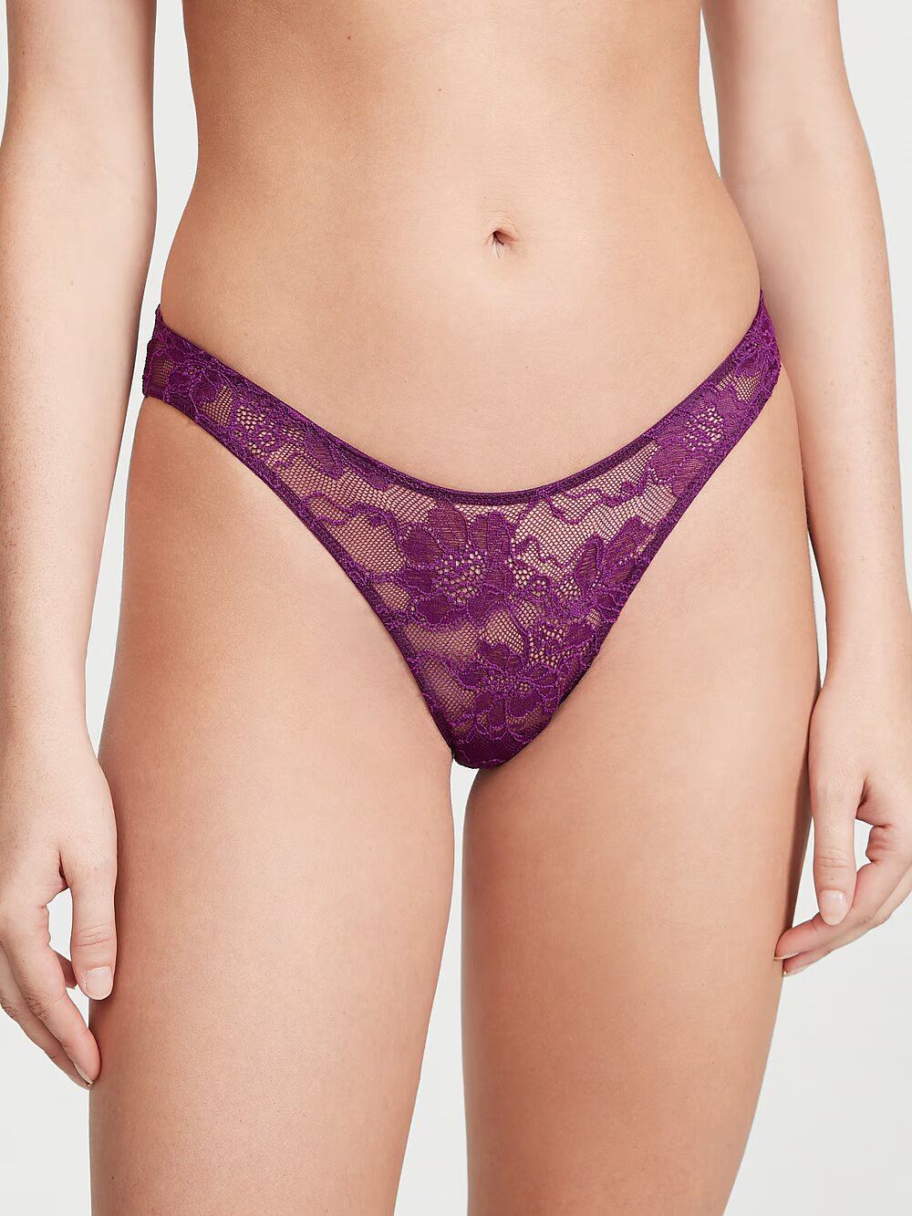 Трусики VERY SEXY Shine Strap Cut-Out Back Lace Brazilian Panty Victoria's Secret