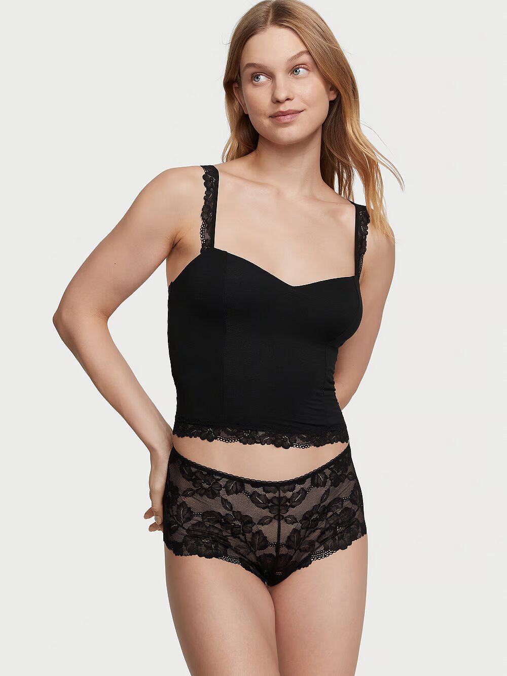 Victoria's Secret Modal & Lace Cropped Cami Set - мереживний комплект