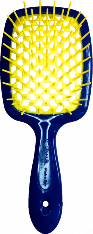 Гребінець для волосся Janeke Superbrush, Синій з жовтим
