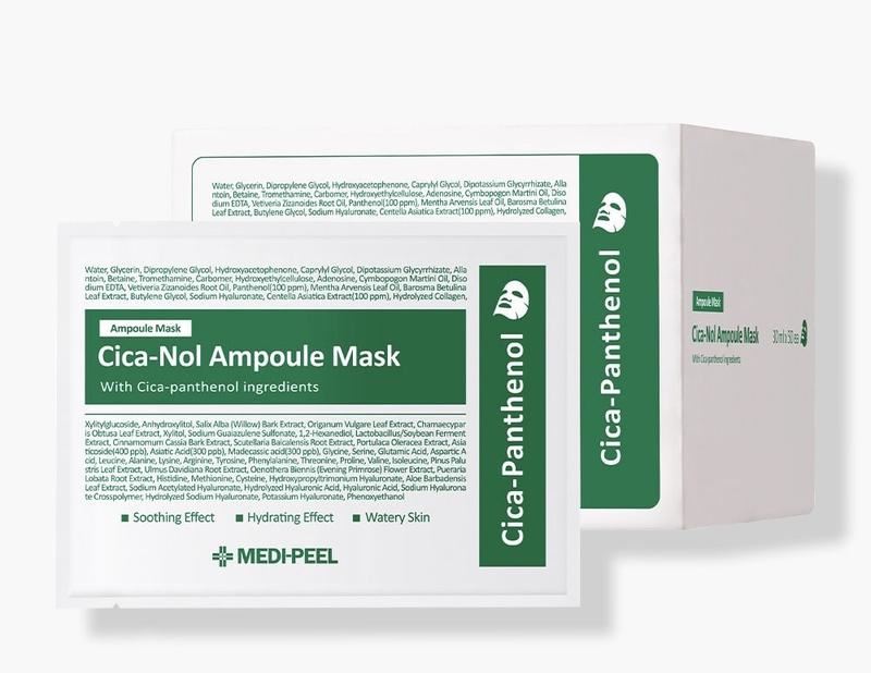 Заспокійлива ампульна маска medi-peel cica-nol ampoule mask 30 ml