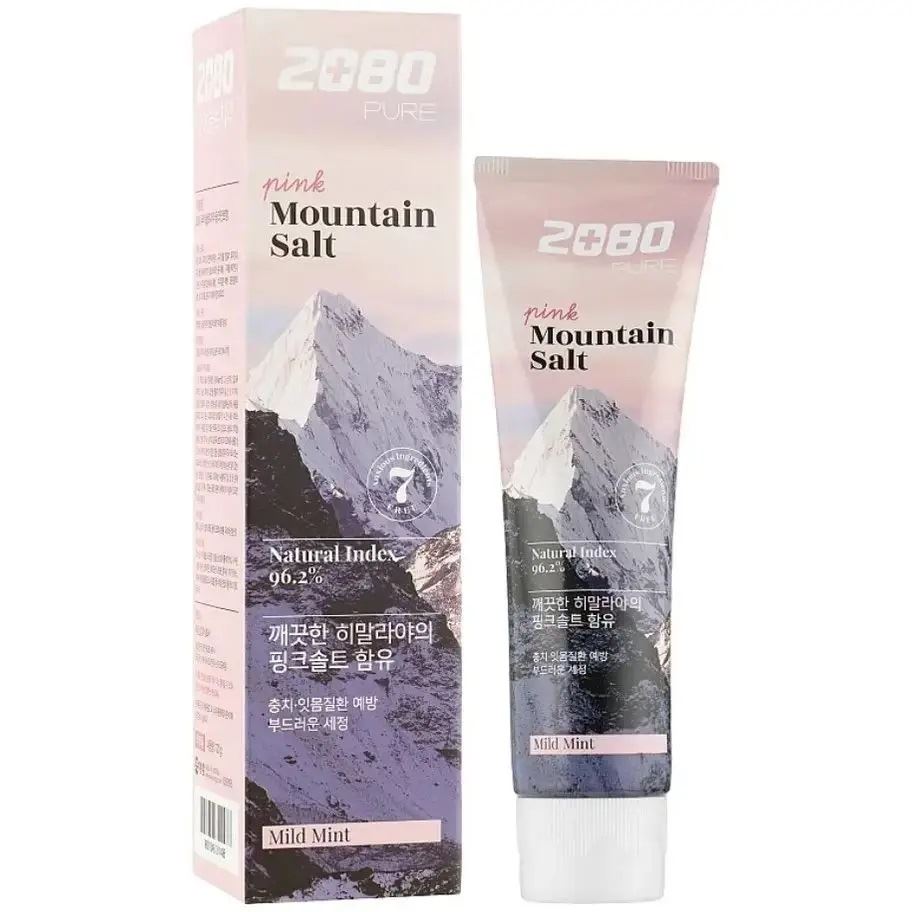 Зубна паста Aekyung 2080 Pink Mountain Salt Гімалайська сіль 120 г