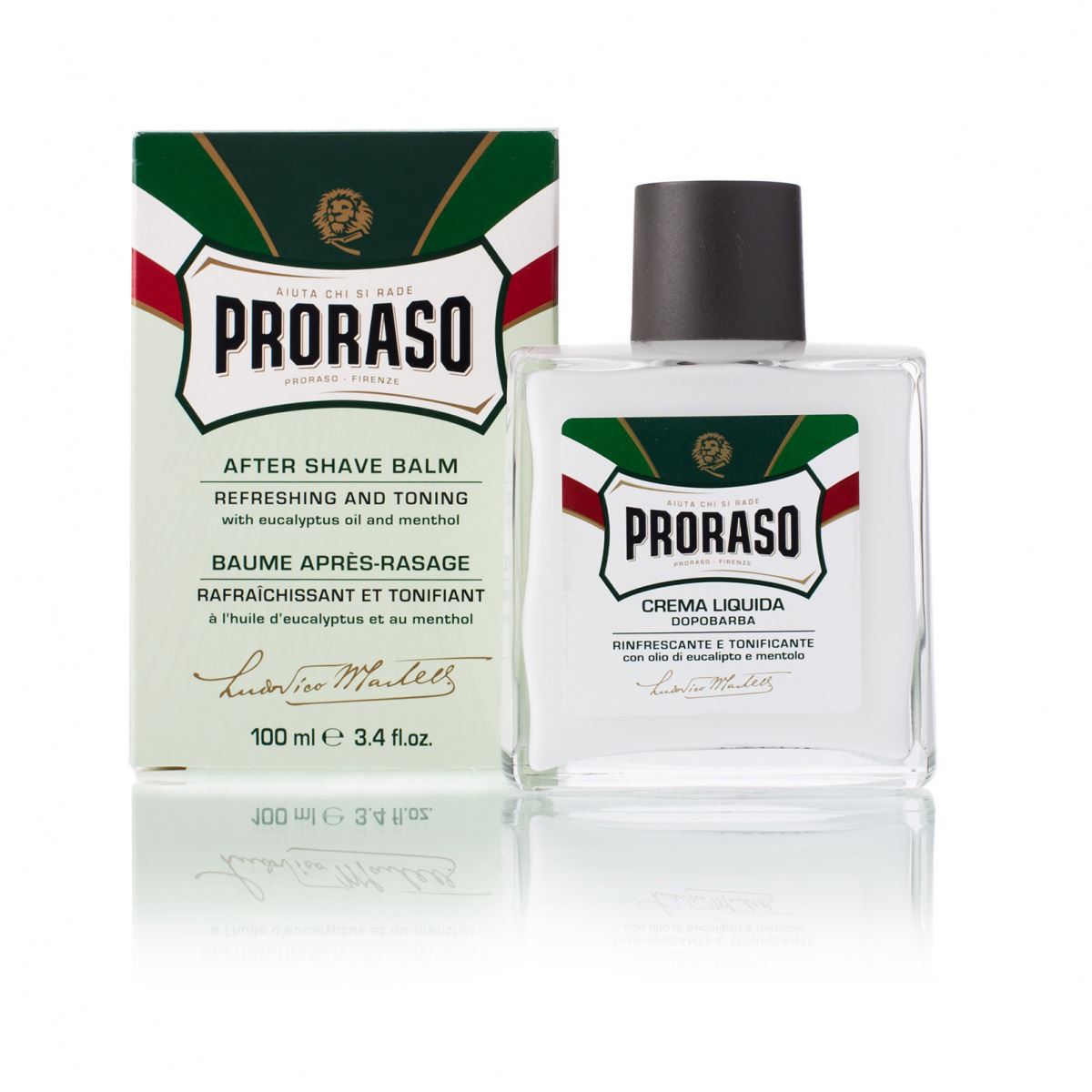 Proraso White Бальзам після бриття 100мл. для чуттєвої шкіри, Зелений Чай та Овес