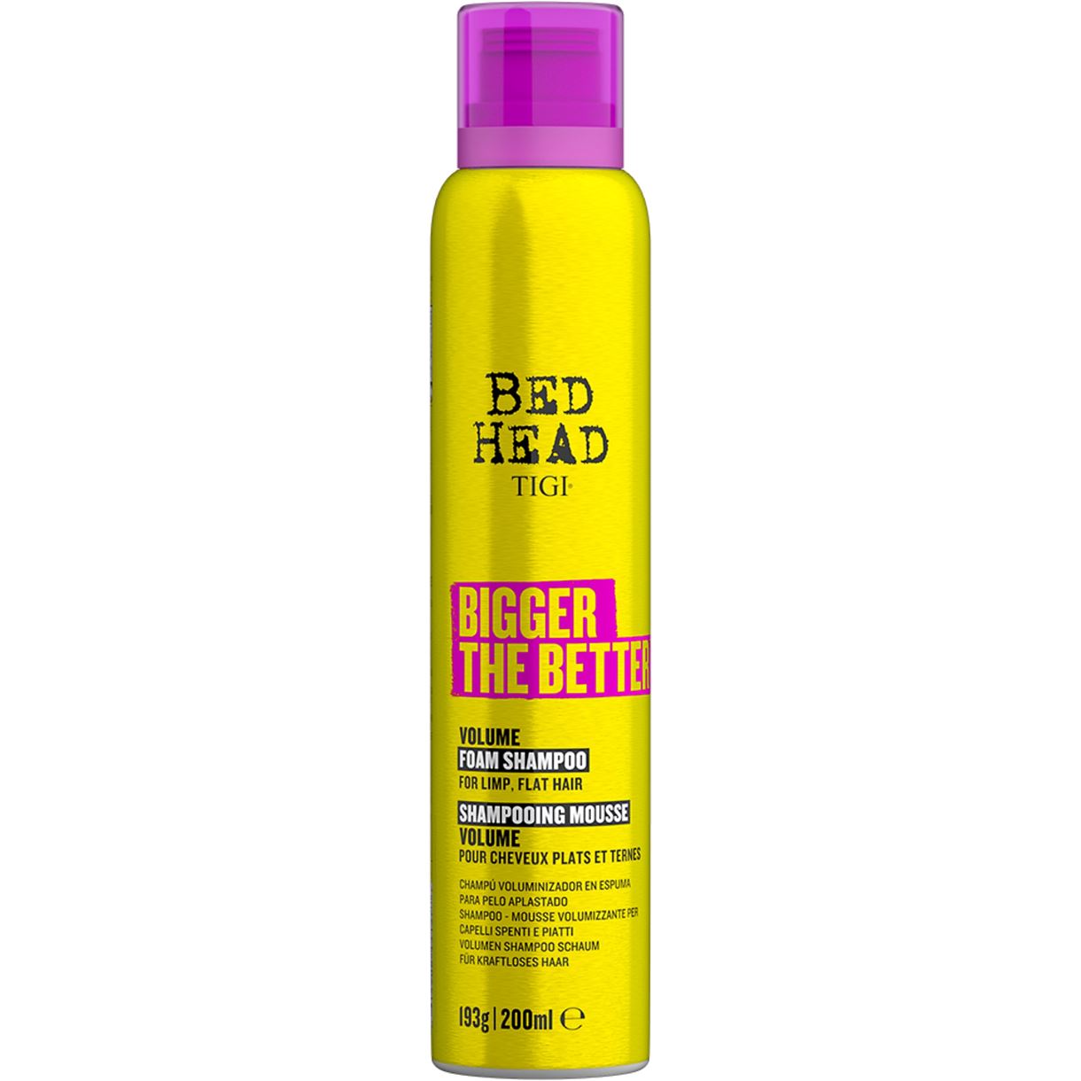 Шампунь-пінка для надання об'єму тонкому волоссю Tigi Bed Head Bigger The Better Volume Foam Shampoo (200ml)