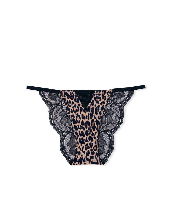ТРУСИКИ-ЧИКІНІ VICTORIA'S SECRET - NOUGAT LEOPARD VERY SEXY LACE STRING