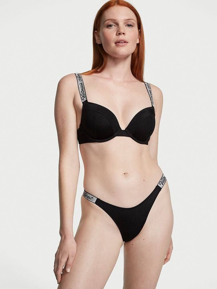 Купальник Victoria's Secret Swim Shine Strap Sexy Tee Push-Up Black