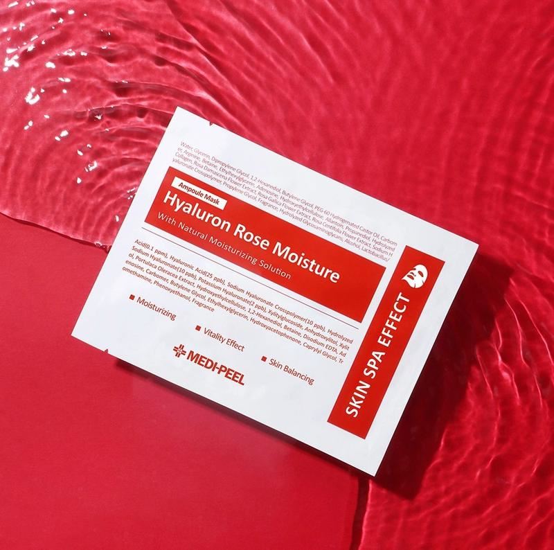 Тканинна ампульна зволожувальна маска з екстрактом троянди Medi-Peel Hyaluron Rose Moisture Ampoule Mask