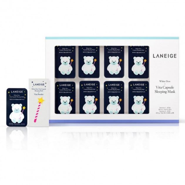 Набір капсульних нічних масок LANEIGE WHITE DEW VITA CAPSULE SLEEPING MASK, 8шт