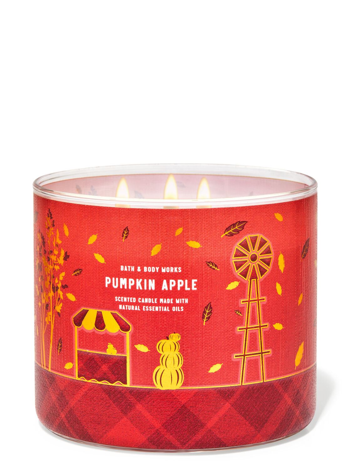 Велика свічка Bath and body works - PUMPKIN APPLE 3-Wick Candle