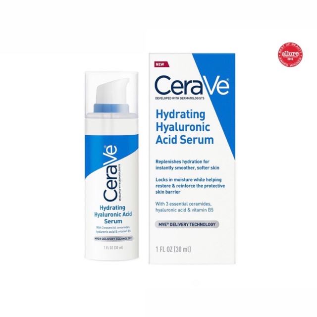 Увлажняющее сыворотка  для кожи CeraVe Hyaluronic Acid Face Serum 1oz | Hydrating Serum for Face with Vitamin B5