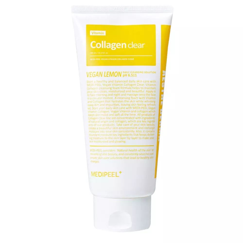 Освітлювальний гель-пінка для обличчя з колагеном Medi Peel Vegan Vitamin Collagen Clear