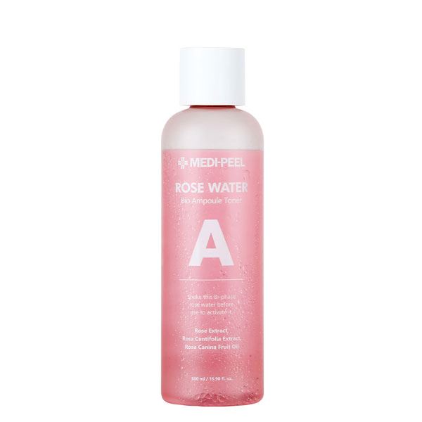 Двофазний тонер для обличчя з екстрактом троянди Medi-Peel Rose Water Bio Ampoule Toner, 500 мл