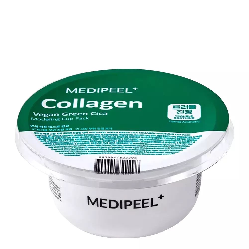 Заспокійлива моделююча маска для обличчя Medi Peel Vegan Green Cica Collagen Modeling Cup Pack 28g