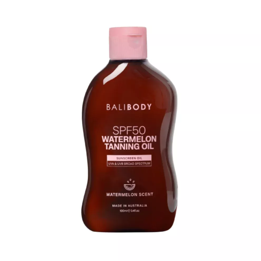 Олія для засмаги з насінням кавуна Watermelon Tanning Oil SPF50, Bali Body