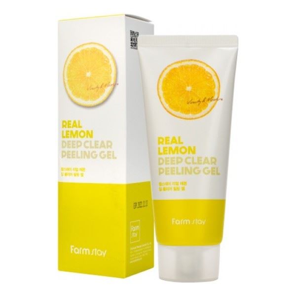 FARM STAY Real Lemon Deep Clear Peeling Gel Пілінг-гель освітлюючий з екстрактом лимона