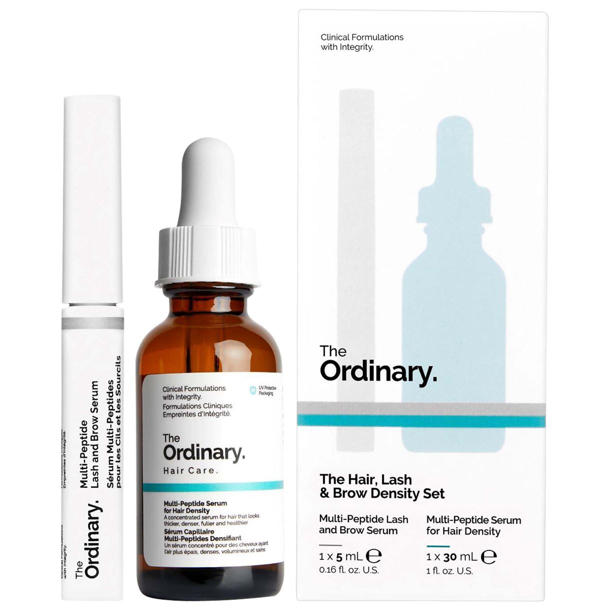 Набір для густоти волосся, вій і брів The Ordinary - The Hair, Lash & Brow Density Set