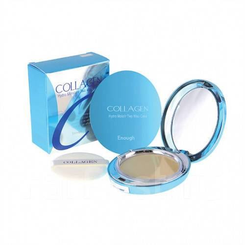 Колагенова пудра зі змінним блоком Enough Collagen Hydro Moisture Two Way Cake Коллагеновая пудра со сменным блоком SPF 25, тон13