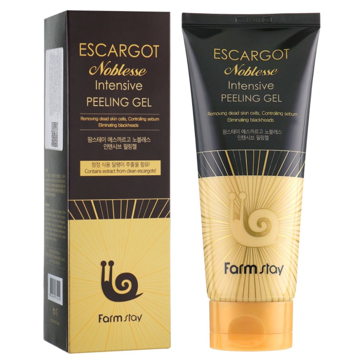 Пілінг-гель для обличчя з екстрактом королівського равлика FarmStay - Escargot Noblesse Intensive Peeling Gel