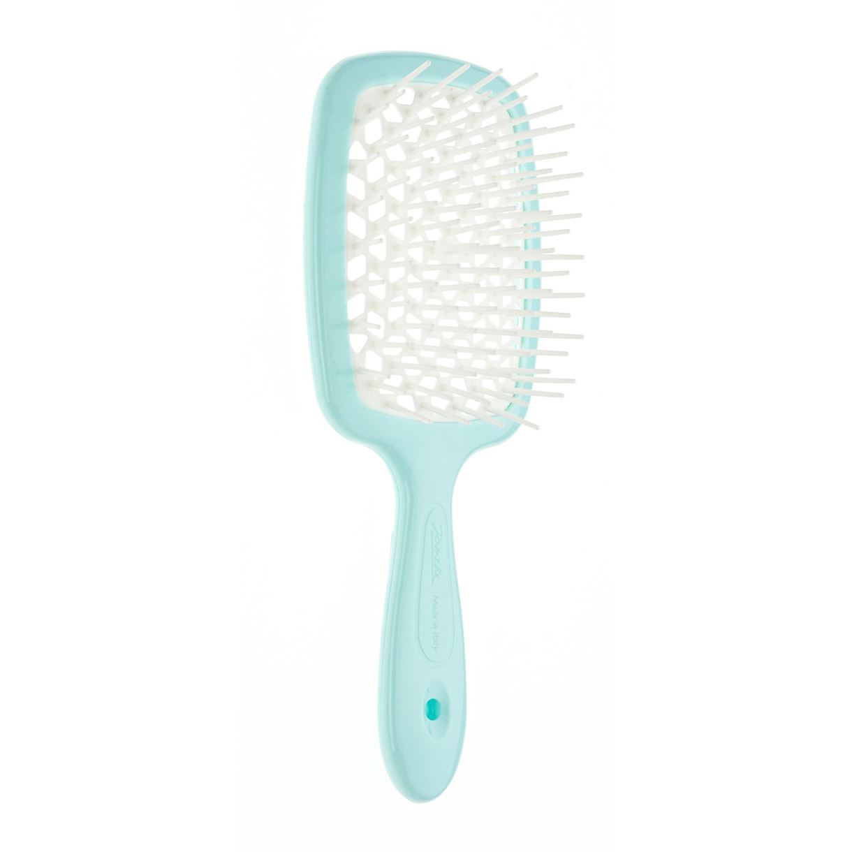 Janeke Superbrush Small - Гребінець для волосся м'ятний з білим