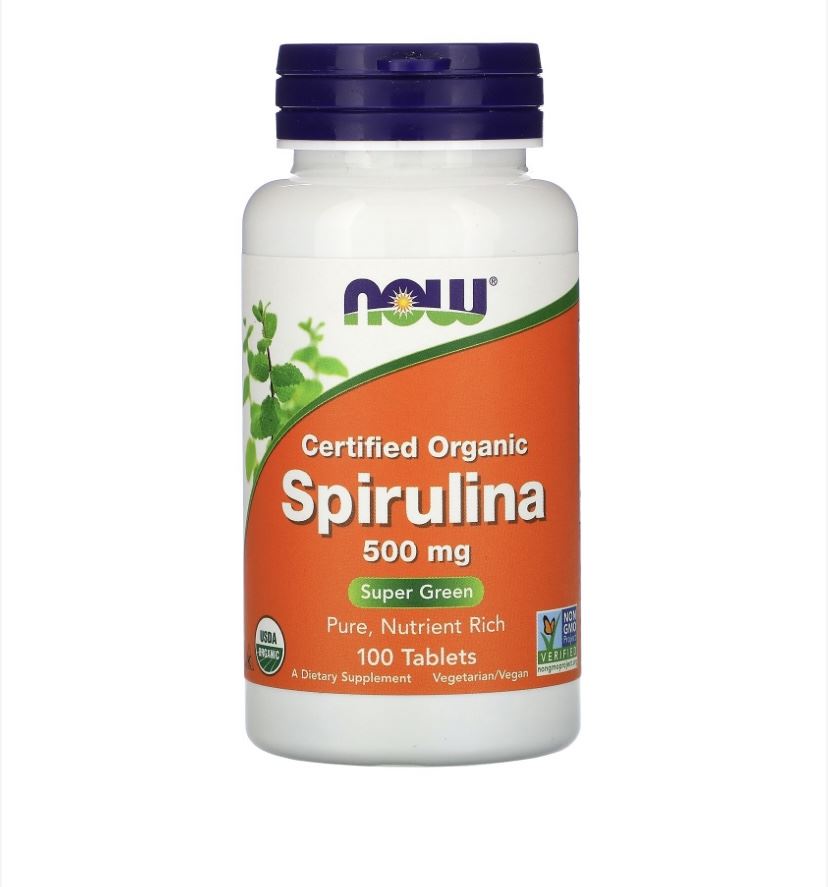 NOW Foods SPIRULINA 500 mg Certified Organic 100  таблеток