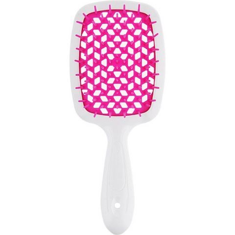 Гребінець для волосся Janeke Superbrush, Біла з рожевим