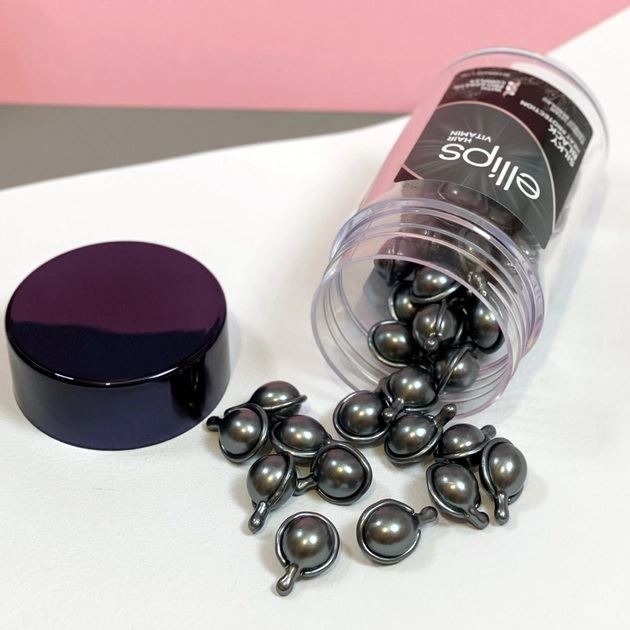 Вітаміни для волосся Ellips Hair Vitamin Silky Black Шовкова ніч з Pro-кератиновим комплексом 50шт.